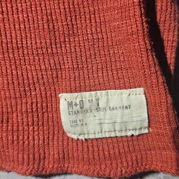 Martin + OSA 1910 Mens Long Sleeve Shirt Thermal LARGE Orange Pullover NWOT - Picture 5 of 7